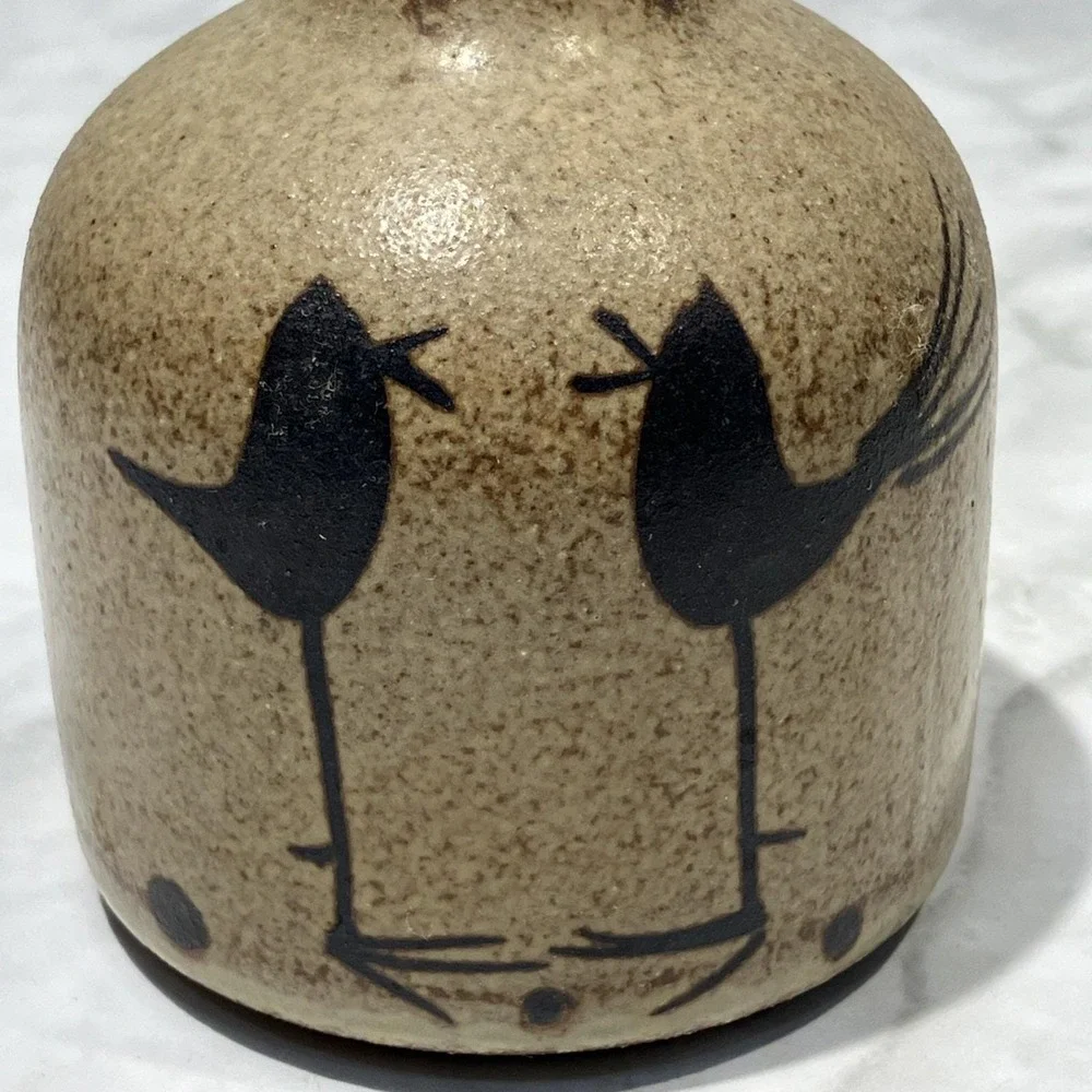 Vintage Otagiri OMC Japan Pottery Small Weed Pot Vase Brown 3